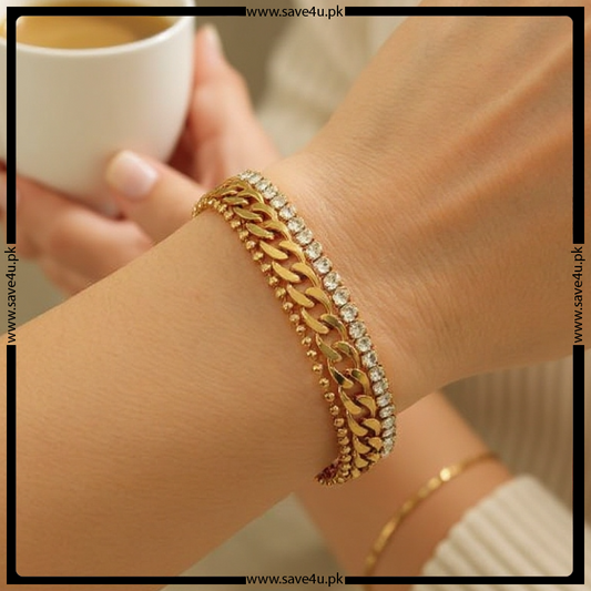 Gold Color Imported Chain Bracelet