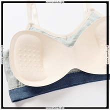 Load image into Gallery viewer, Strips Design Padded Adjustable Pullover Bra
