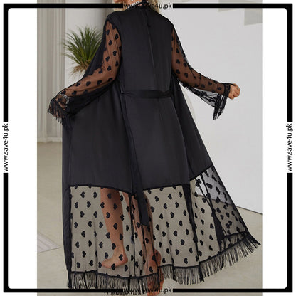 Lace Style Satin Silk Long Gown