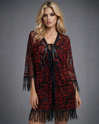 Lace Embroidered 3-Piece Nightwear