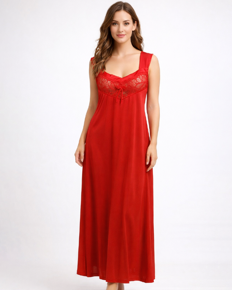Women's Lingerie Nightgown Satin Slip Nightwear