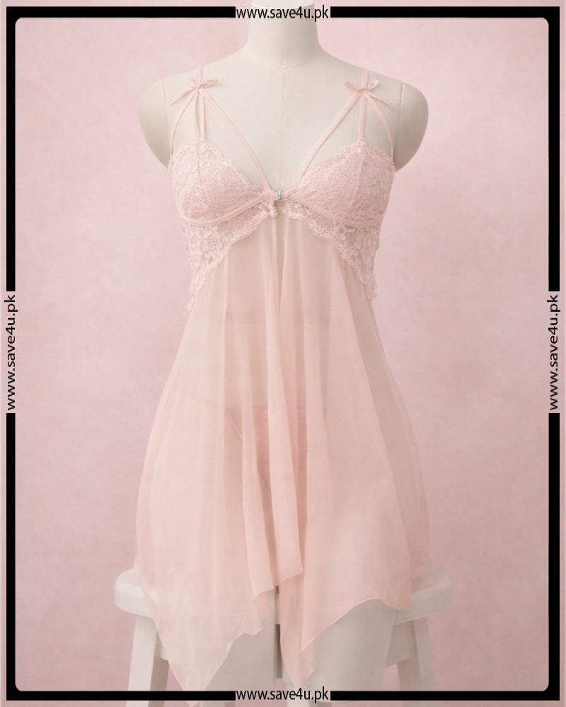 Erotic Whisper Babydoll With Gstring Panty