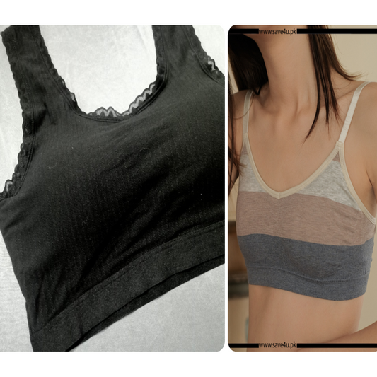 Pack of 2 Thin Padded Wireless Bra