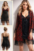 Lace Embroidered 3-Piece Nightwear