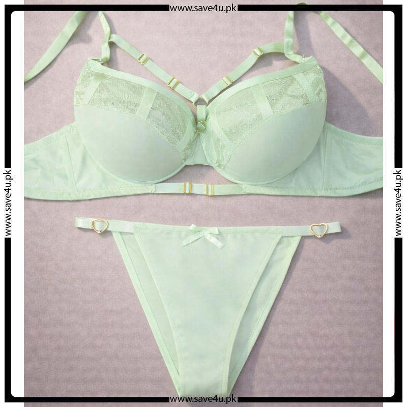 Emerald Mist Bra & Thong Set