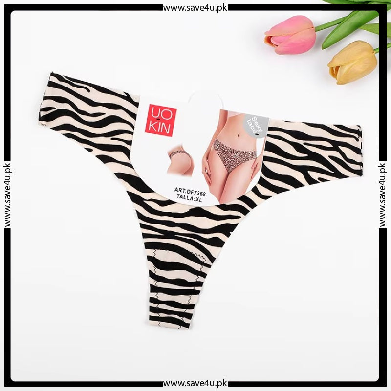 Pack of 2 Cheeta Printed Thong Panties