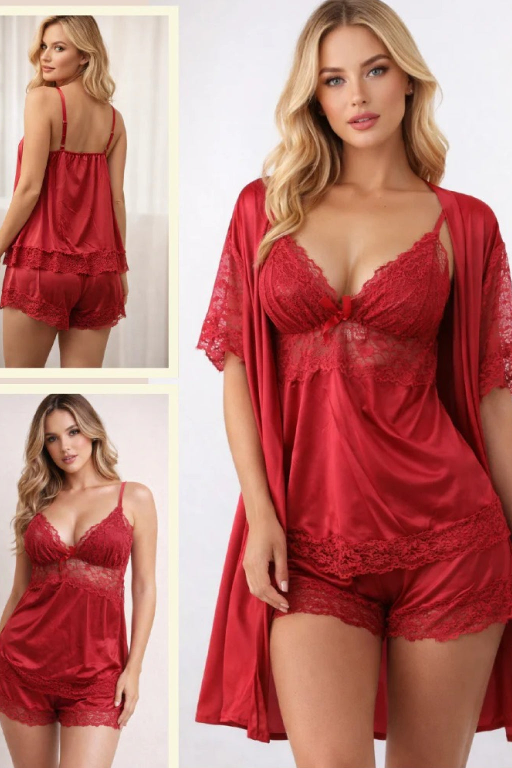 Soft 3-Piece Lingerie See through Set
