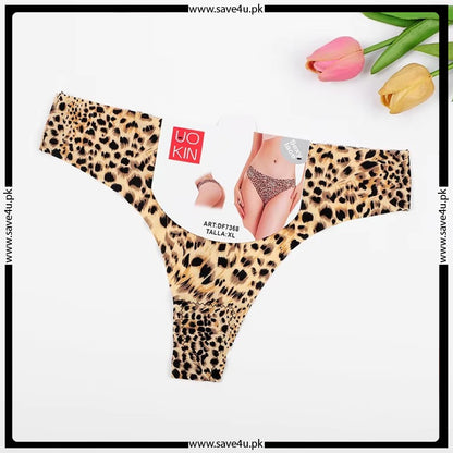 Pack of 2 Cheeta Printed Thong Panties