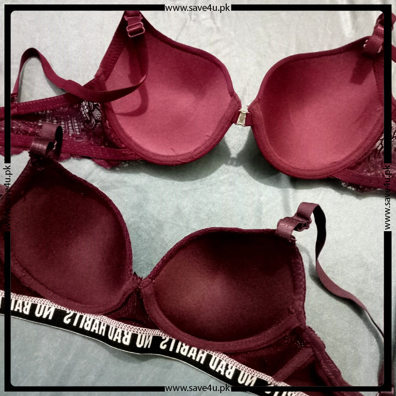 Pack Of 2 Nylon Lace Padded Bra