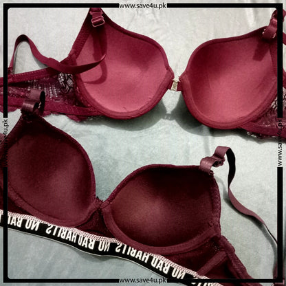 Pack Of 2 Nylon Lace Padded Bra