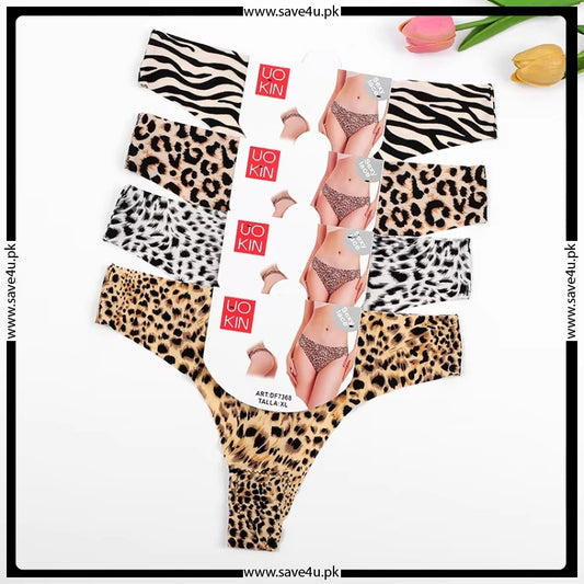 Pack of 2 Cheeta Printed Thong Panties