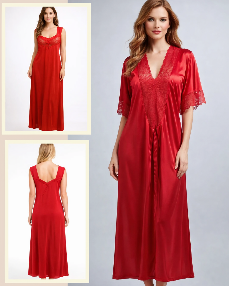 Women's Lingerie Nightgown Satin Slip Nightwear
