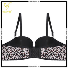 Load image into Gallery viewer, Demi Cup Leopard Printed Push Up Bra
