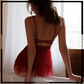 Floral Net Short Babydoll Nighty