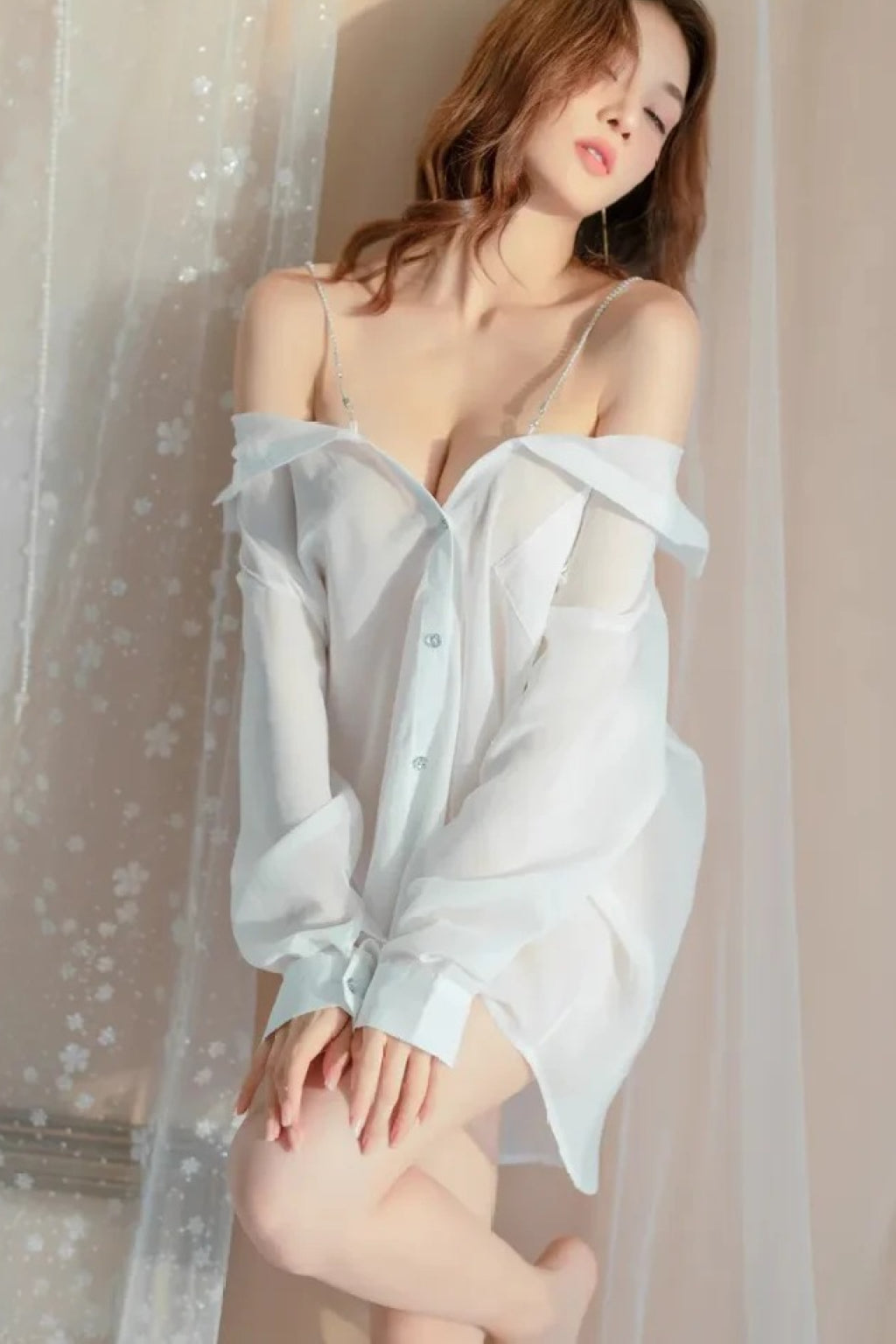 2-Pcs Set Noir Breeze Sheer Lingerie