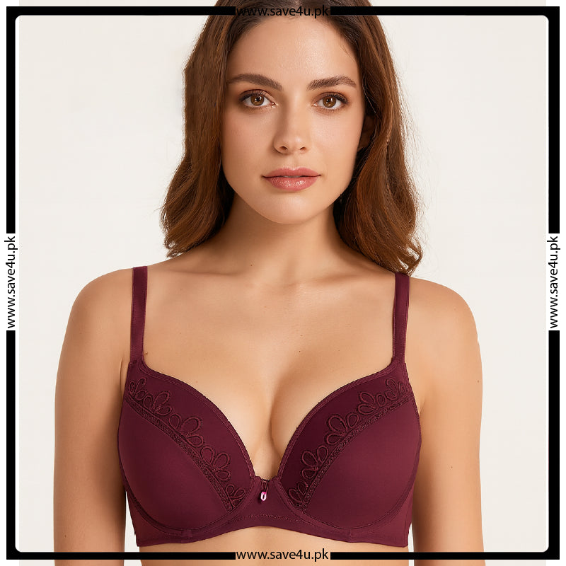 Elegant Nylon Push Up Wired Bra
