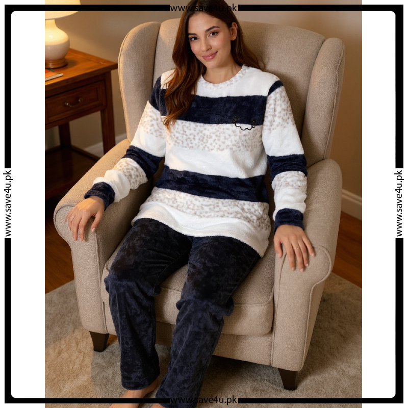 Thick Fleece Warm Winter Pajama Set