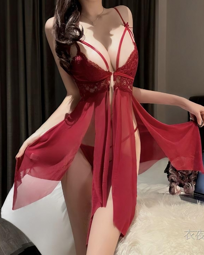 Erotic Whisper Babydoll With Gstring Panty