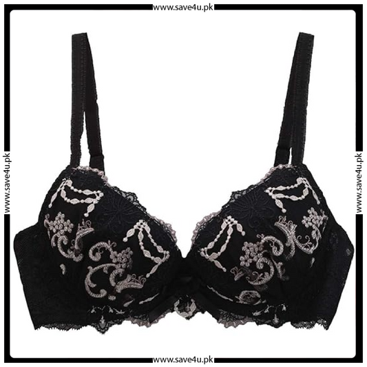 Printed Double Padded Wired Push Up Bra