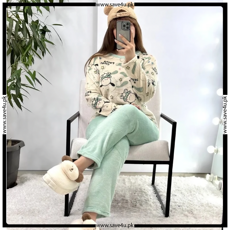 Printed Cozy Winter's Warm Pj Suit