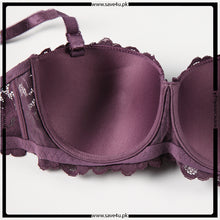 Load image into Gallery viewer, Luxe Padded Enhancing Push Up Demi Cup Bra
