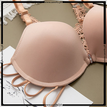 Front Closure Push Up Bra with Underwire