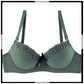 Embroidered Double Padded Nylon Push Up Bra