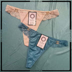 Pack of 2 Erotic Leather G-String Panties
