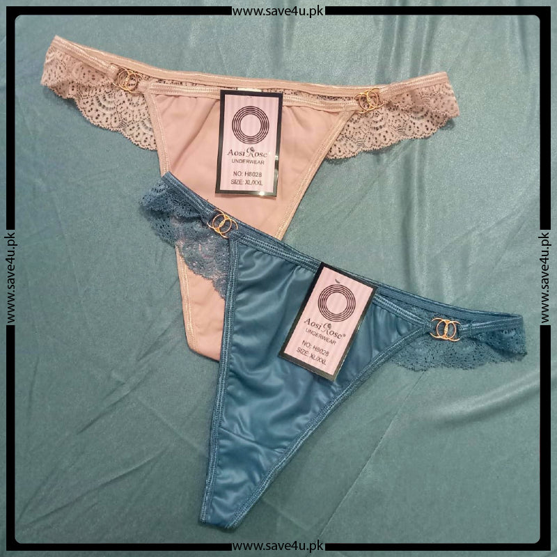 Pack of 2 Erotic Leather G-String Panties