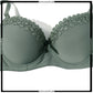 Embroidered Double Padded Nylon Push Up Bra