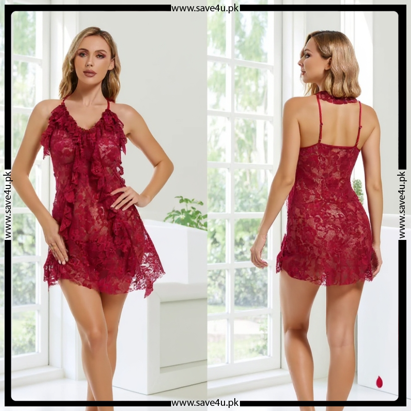 Midnight Whispers Lace Set