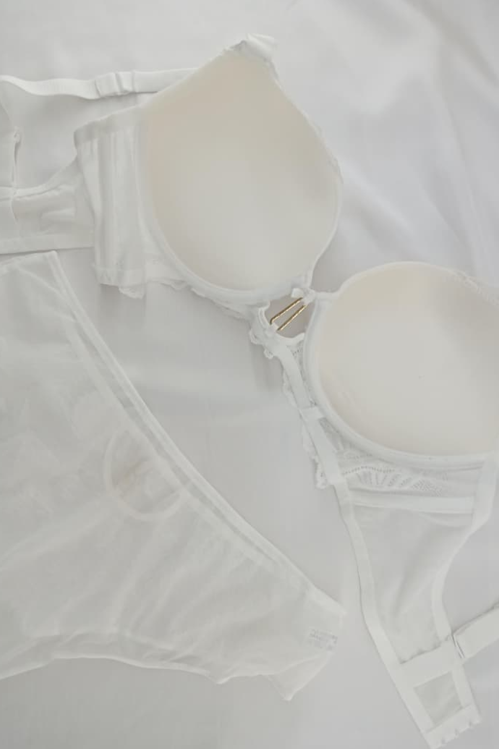 Midnight Luxe Lace Bra Set- White