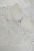 Midnight Luxe Lace Bra Set- White