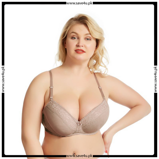 Trim Lace Padded Push Up Bra For Women's