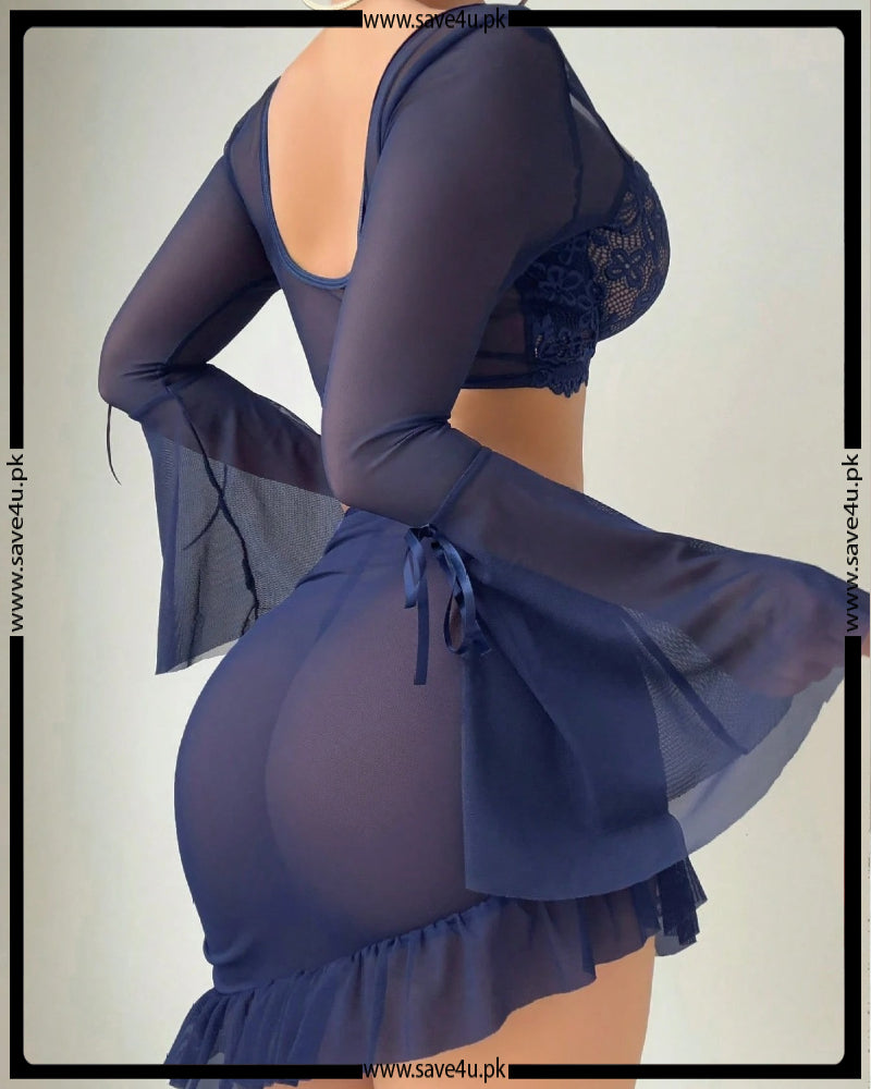 Scarlet Padless Floral Net 3 Pcs Set