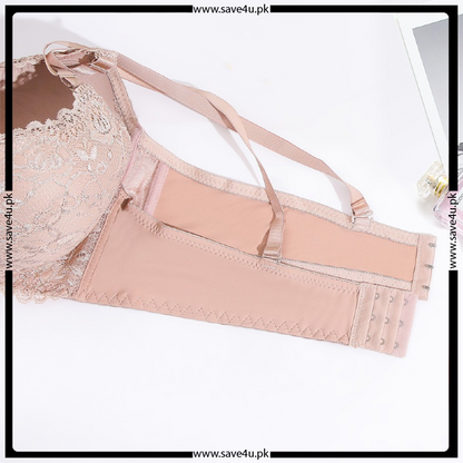 Exquisite Floral Lace Push Up Wired Bra