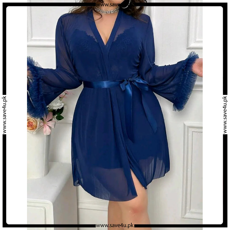 Soft Mesh 3-Piece Nightwear Set