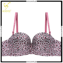 Load image into Gallery viewer, Demi Cup Leopard Printed Push Up Bra
