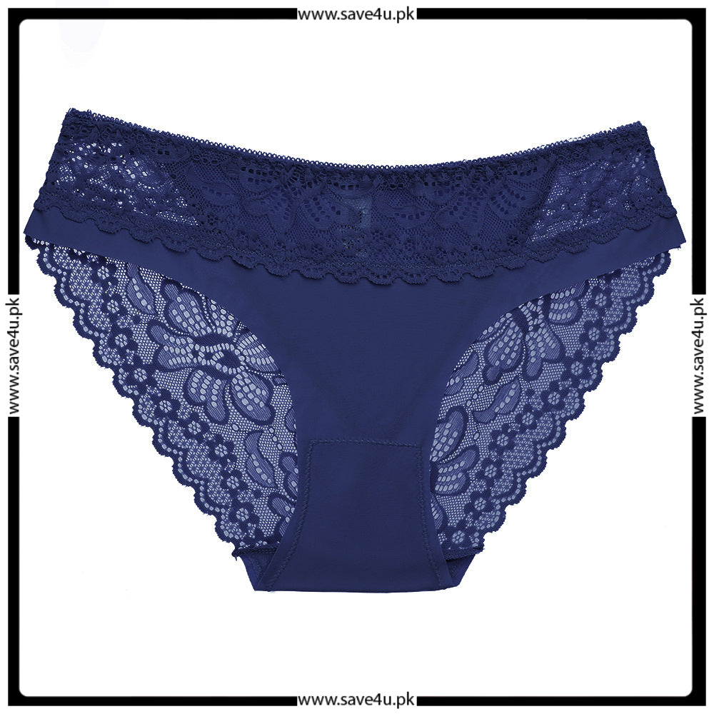 Pack of 2 Lace Trim Breathable Brief Panties