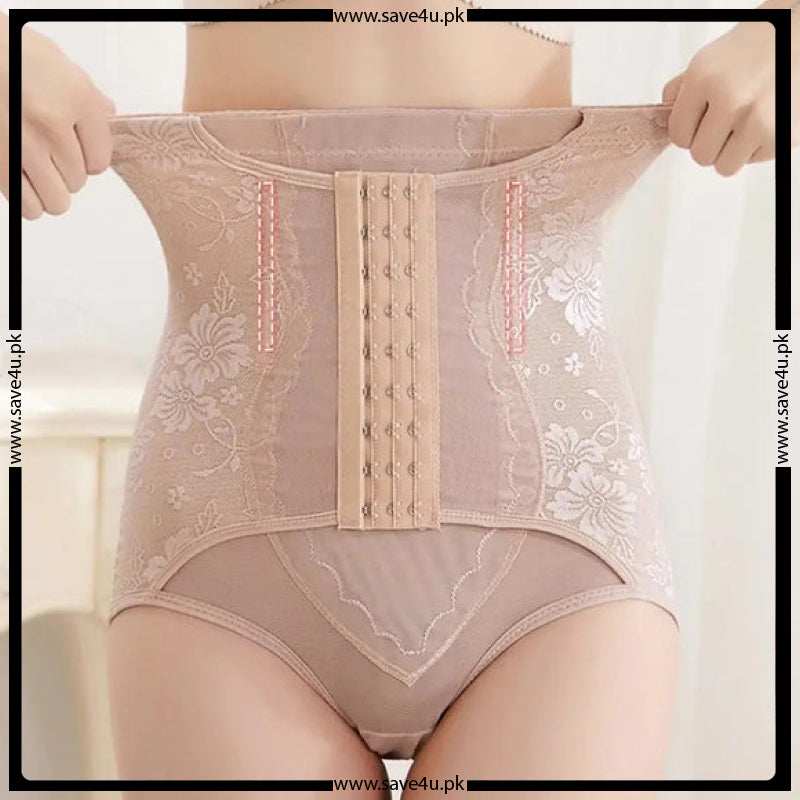 High Waist Tummy Control Belt With Attached Panty