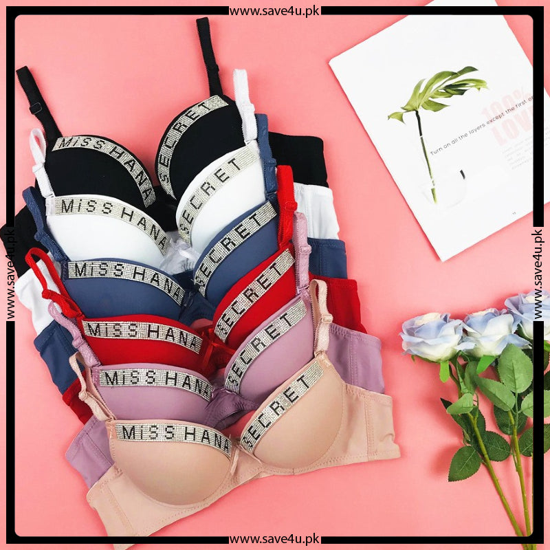 Miss Hana Secret Rhinestone Comfortable Bra