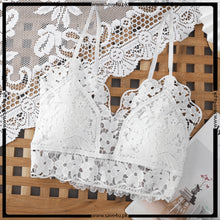 Load image into Gallery viewer, Floral Lace Wireless Thin Padded Bra
