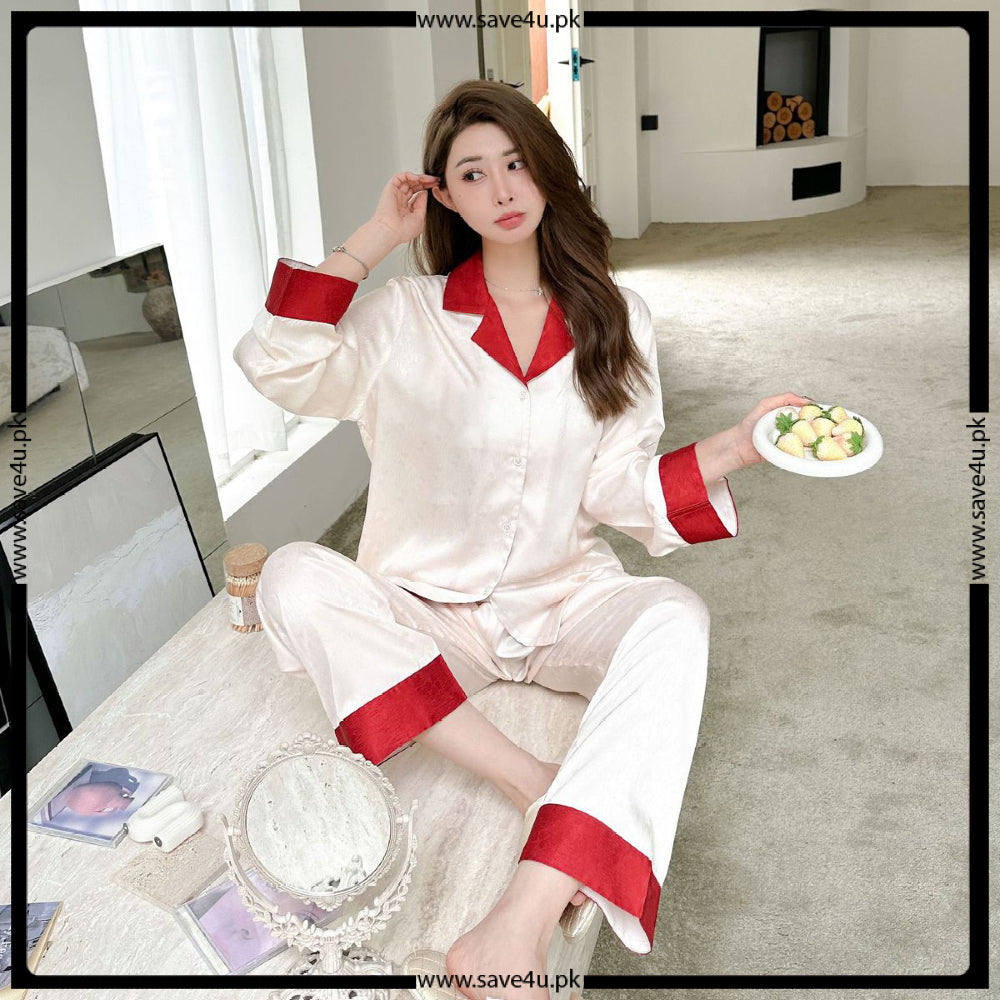 Chic Comfortable Satin Pajama Set