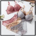 Thin Padded Wired Soft Full Lace Set