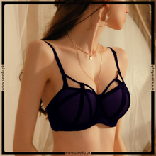 Load image into Gallery viewer, Balconette Deep V Push Up Wired Bra
