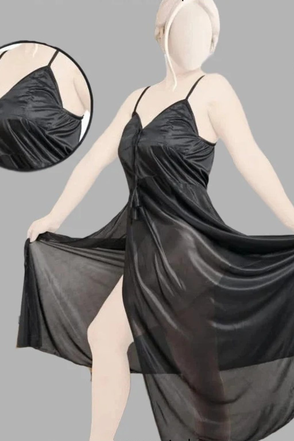 Satin Long Slip Night Gown Nighty