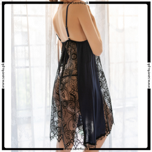 Load image into Gallery viewer, Romantic Lace Silk Satin Sleep Lingerie
