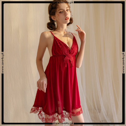 Romantic Allure Midnight Lace Nighty