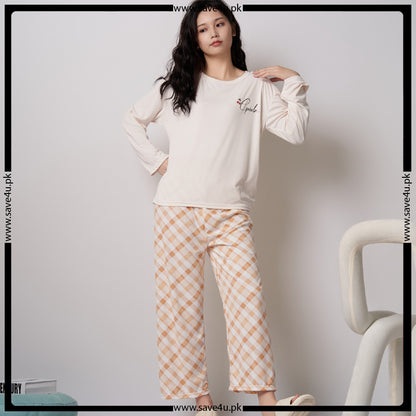 Check Printed Comfort Soft Cotton Night Set