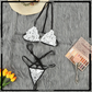 Transparent Lace Black & White Lingerie Set